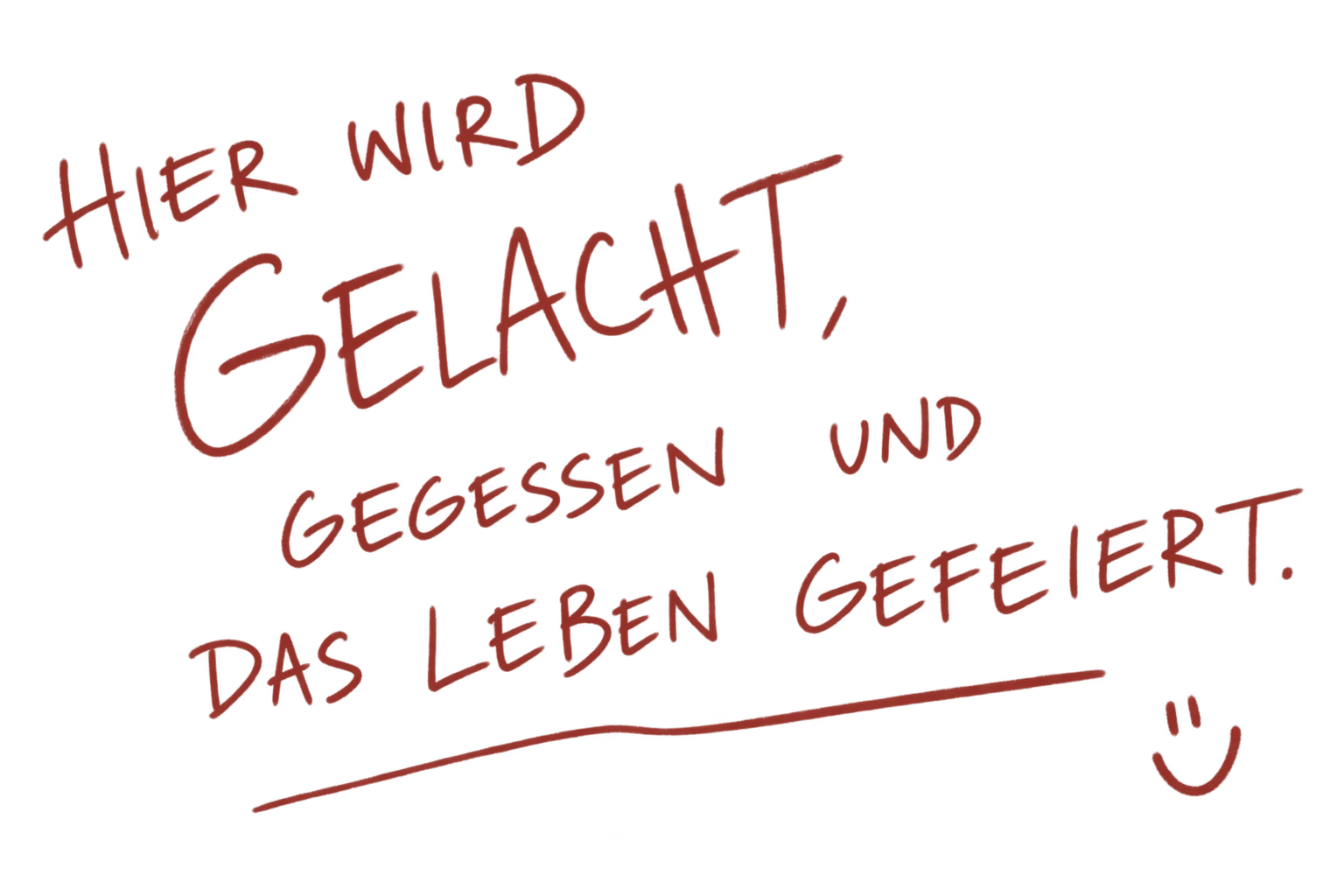 Hier wird gelacht, gegessen und das Leben gefeiert